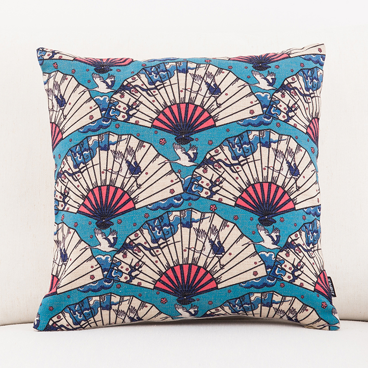 ocean decorative pillows case sea shell blue cushion japanese almofada vintage