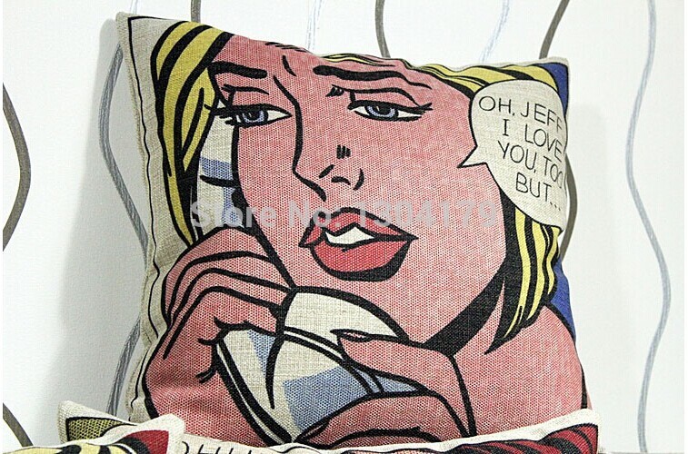 pastoral retro pop art portrait cushion linen pillow cushion cotton cushion cover decorate sofa cushions 45*45cm 5pcs/lot