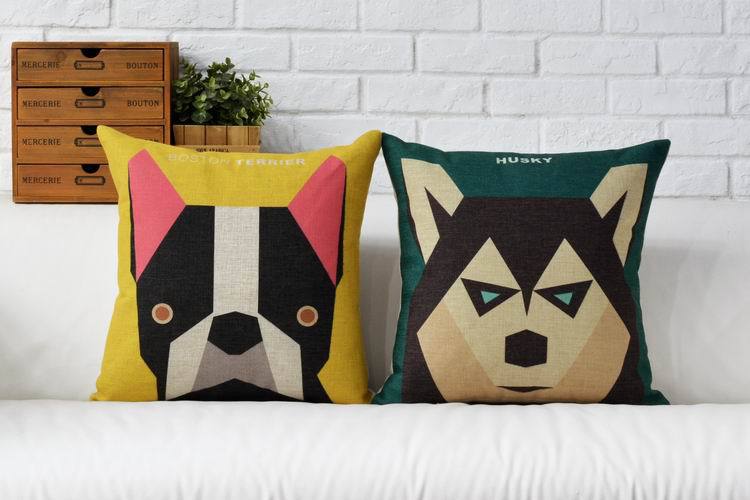 pillow covers animal lovely cartoon dog driving car almofadas 45x45cm pillow cover  gift decorative cushion seat