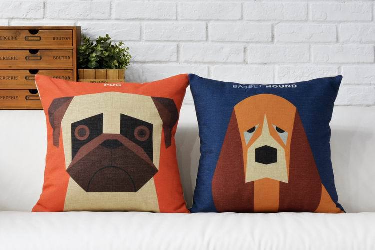 pillow covers animal lovely cartoon dog driving car almofadas 45x45cm pillow cover  gift decorative cushion seat