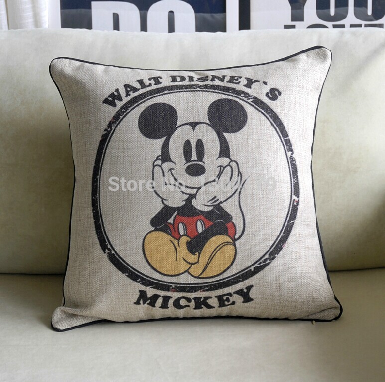 retro red and white mickey and minnie mouse cushion cover cartoon cushion pillow for car home decor pillowcases 45*45cm 3pcs/lot