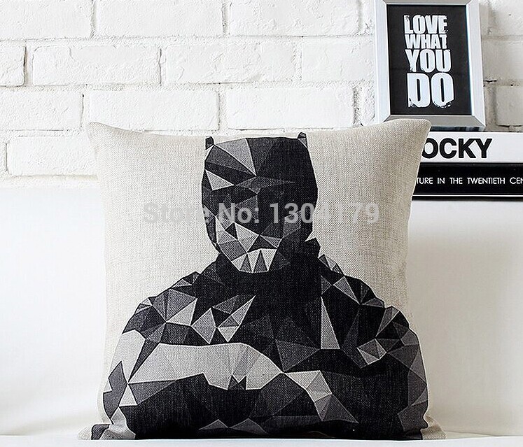 superman, batman green giant american captain, iron man, home decor cotton and linen pillow cover sofa cushion cover