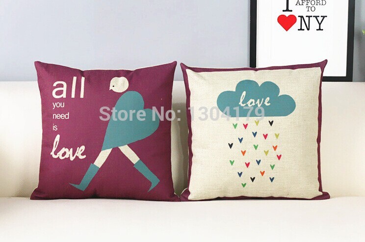 the erupe brief cotton pillow personality cotton sofa pillow sofa pillow case / cushion cover home decor 4 pcs/lot 45*45cm