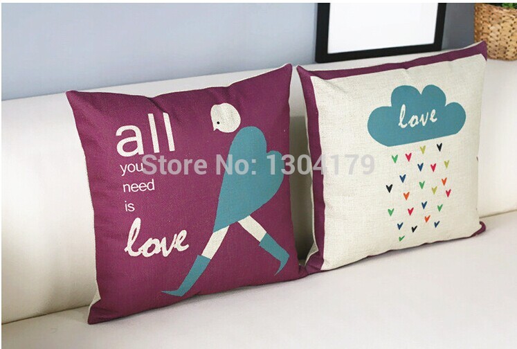 the erupe brief cotton pillow personality cotton sofa pillow sofa pillow case / cushion cover home decor 4 pcs/lot 45*45cm