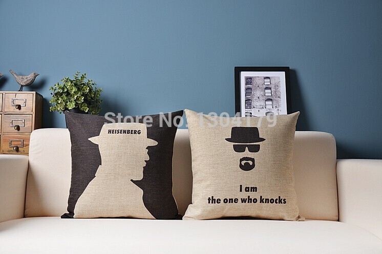 tv u.s. drama breaking bad cotton linen throw pillow covers, sofa cushions/almofadas, seat cushions, nap pillow home decor