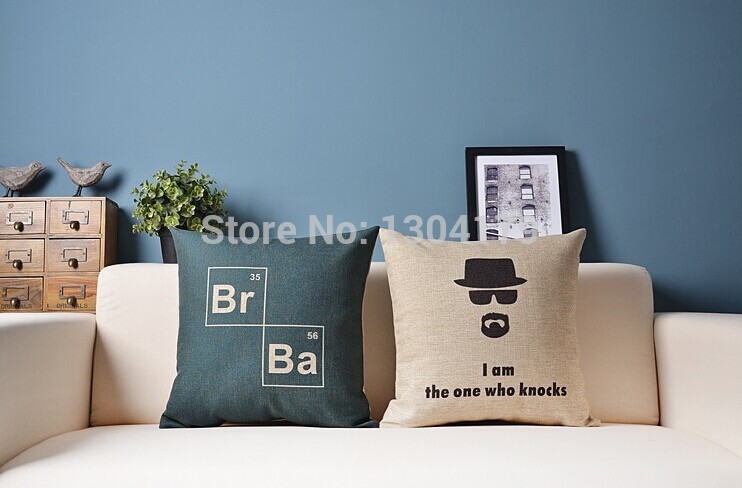 tv u.s. drama breaking bad cotton linen throw pillow covers, sofa cushions/almofadas, seat cushions, nap pillow home decor