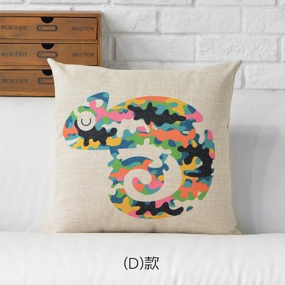 whole 45*45cm simple cartoon cushion pillow home decor linen vintage cushion