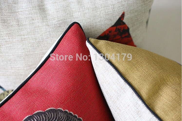 whole 4pcs creative animals pillow cotton linen cushion cover 45*45cm pillows decorate cushion cover for sofa