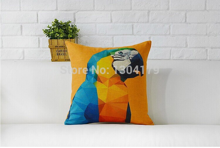 whole printing cushion cover decorate pillows arrots watercolor birds pillow cover home decor !