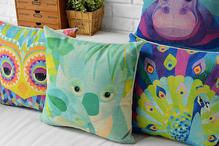 whole sofa pillow decor fresh cartoon owl green pillowcase 45 * 45cm dot decorative pillows sofa cushions