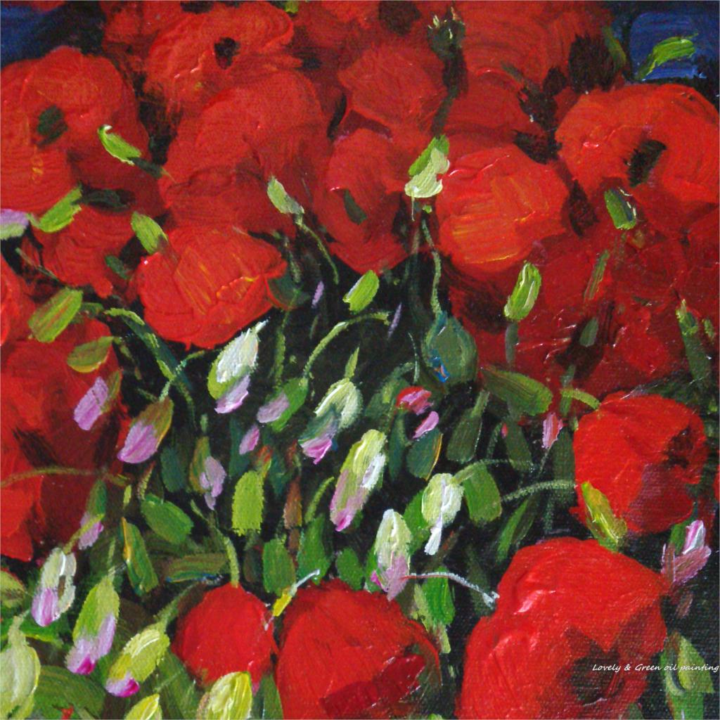 handpainted red flower asbtract oil painting on canvas wall art wall painting wall pictures for living room home decor