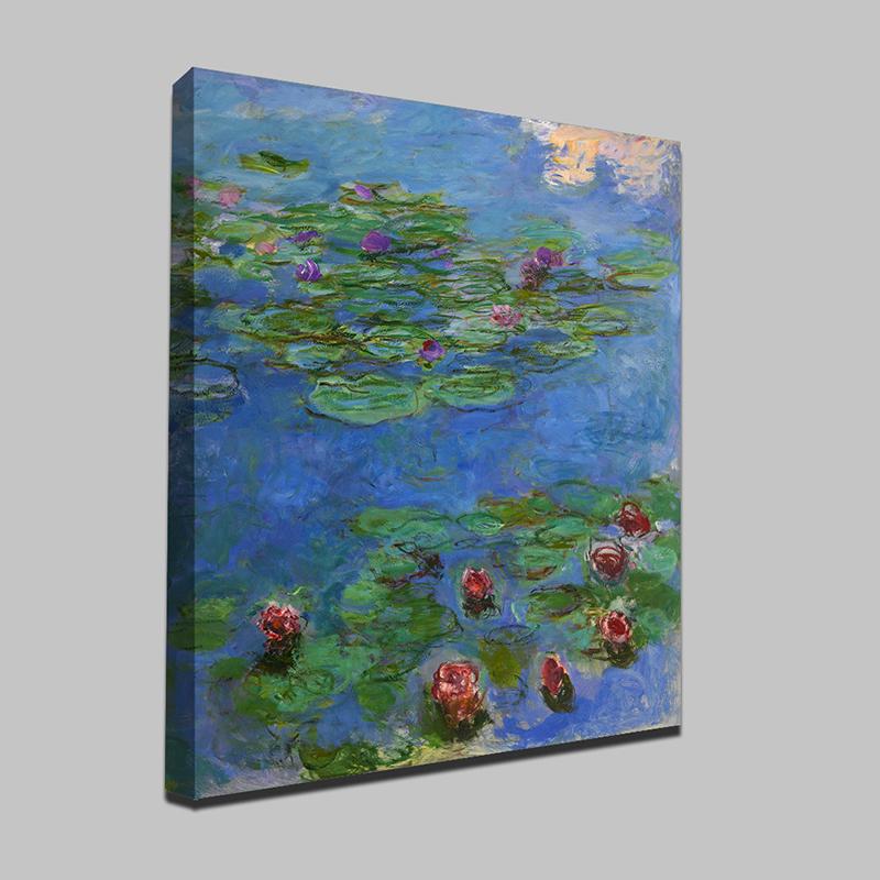 handpainted reproduction famous landscape claude monet oil painting canvas red water lilies oil painting wall decoration