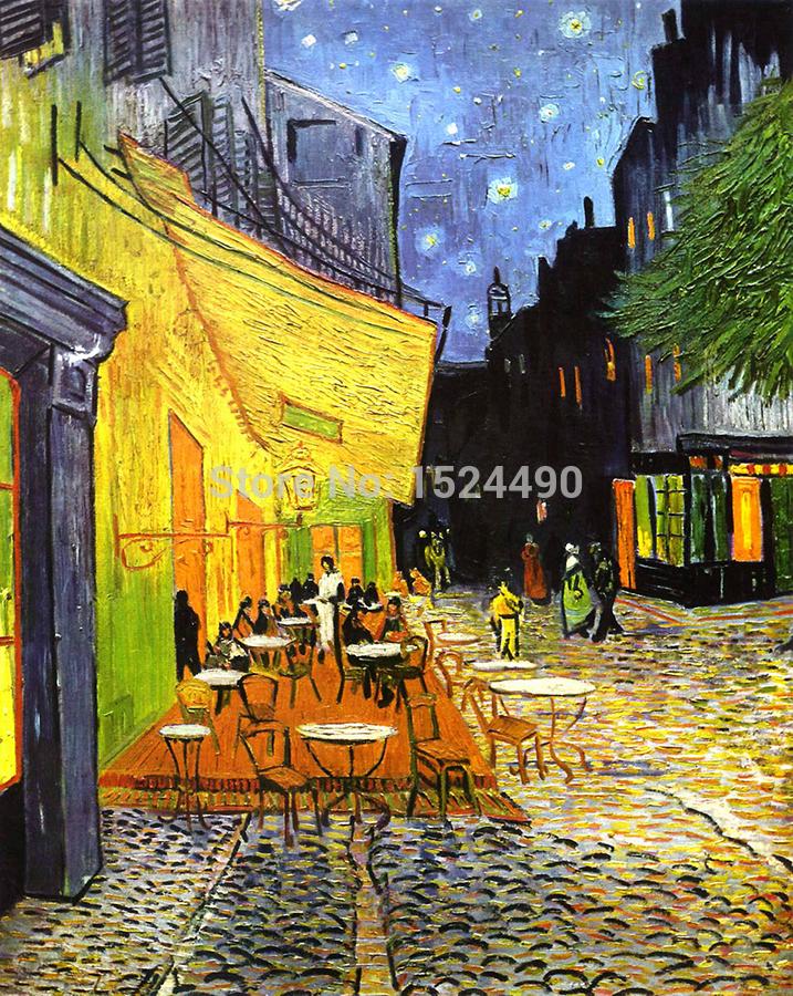 cafe terrace at night famous painting hand painted vincent van gogh oil painting on canvas living room home decor wall art