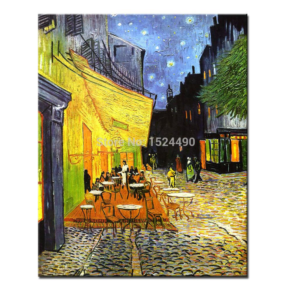 cafe terrace at night famous painting hand painted vincent van gogh oil painting on canvas living room home decor wall art