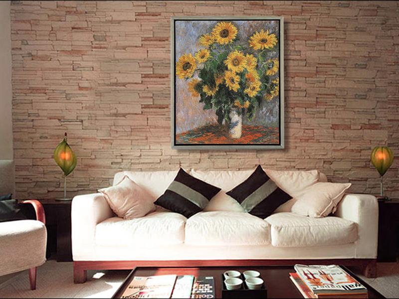 hand made reproduction sunflower by claude monet famous oil painting on canvas handpainted flower paintings for wall decoration