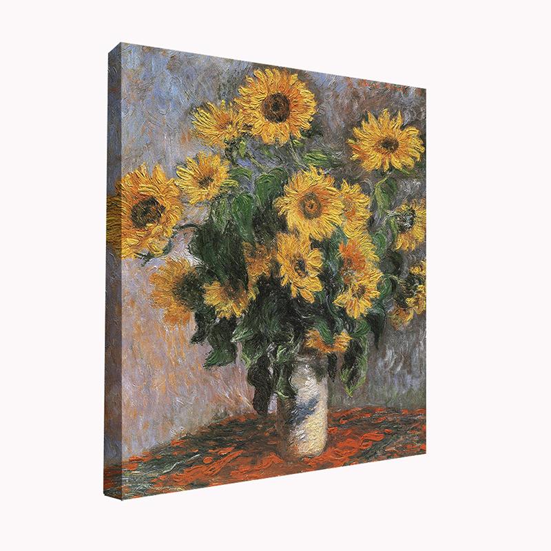 hand made reproduction sunflower by claude monet famous oil painting on canvas handpainted flower paintings for wall decoration