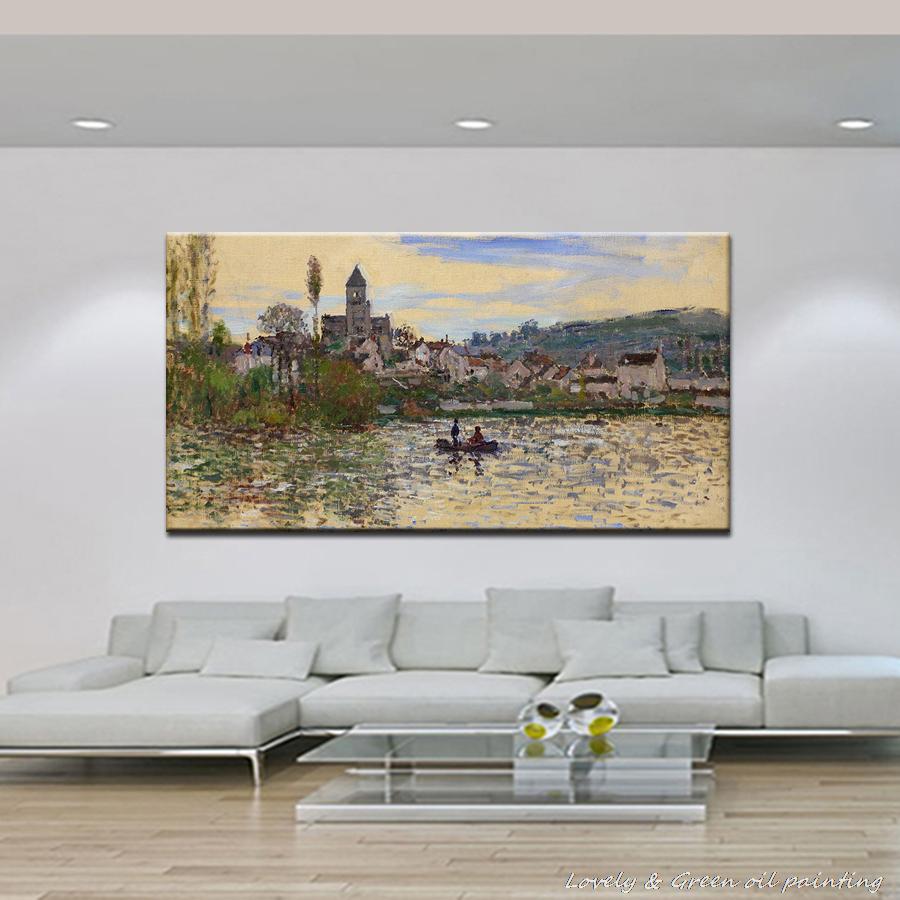 handpainted claude monet oil painting reproduction abstract modern oil painting on canvas building wall painting home decoration