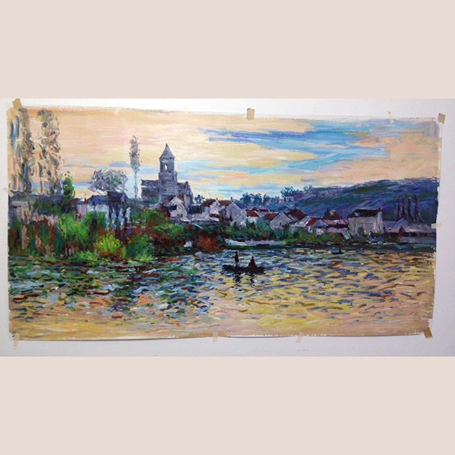 handpainted claude monet oil painting reproduction abstract modern oil painting on canvas building wall painting home decoration