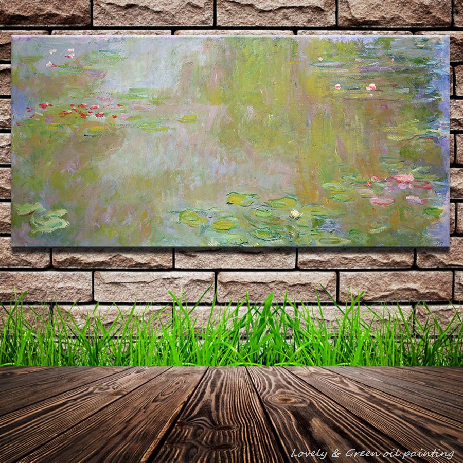 handpainted the water-lilies pond claude monet oil painting reproduction painting on canvas wall picture decor home decoration