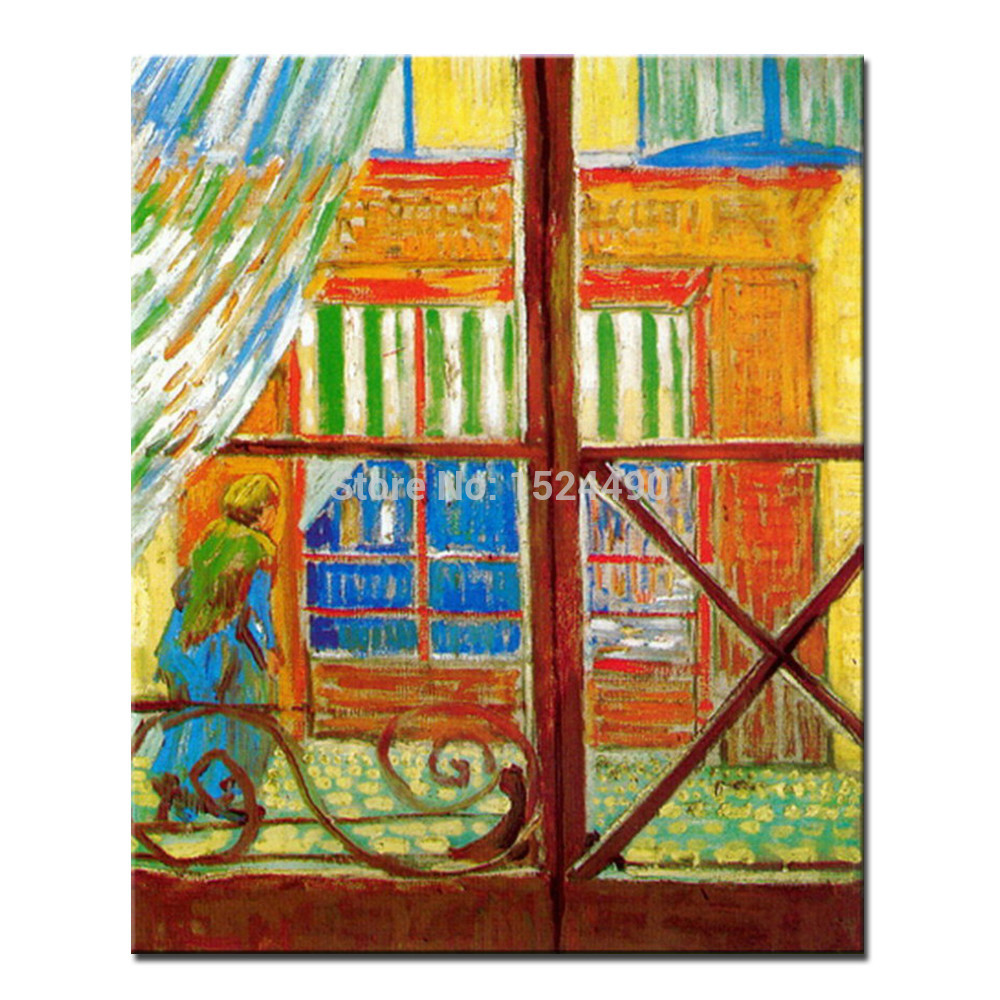 look from the window pork butcher's shop of vincent van gogh handpainted reproduction oil painting on canvas for home decoration