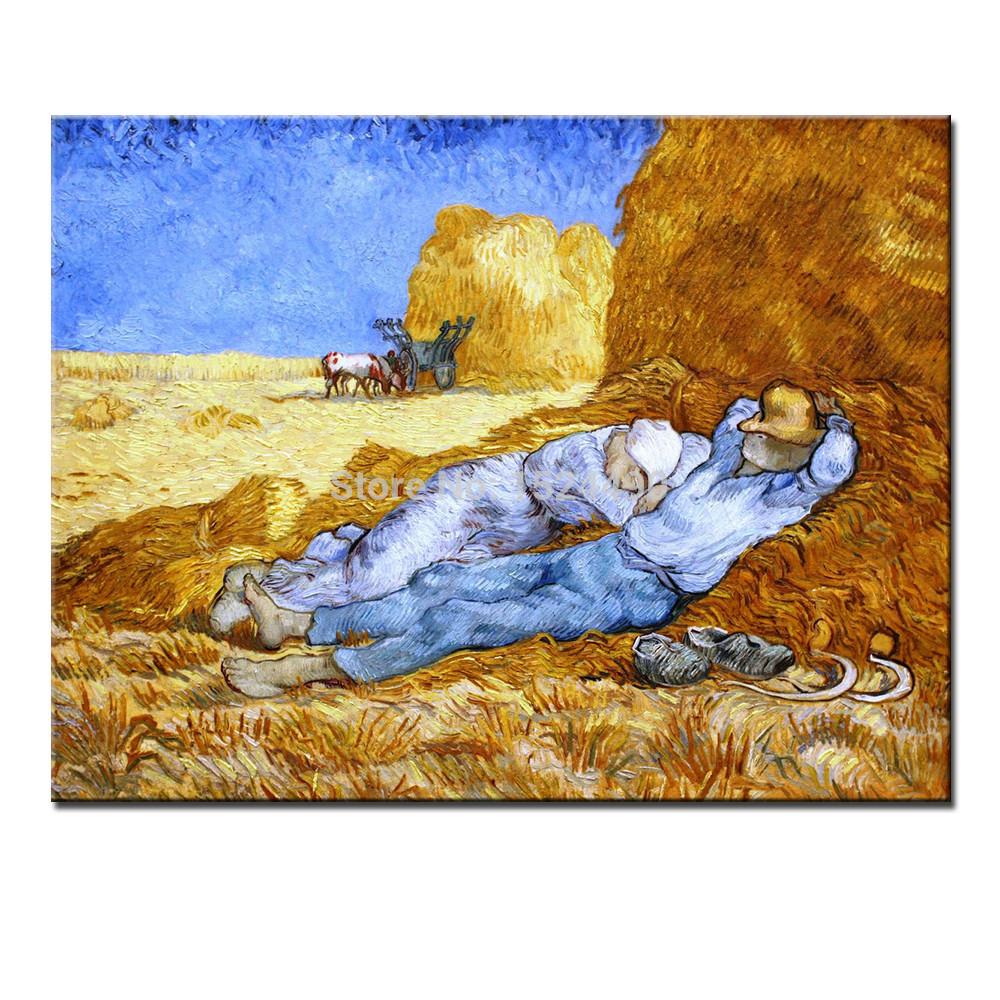 rest from work of vincent van gogh handmade reproduction oil painting on canvas wall art picture for living room home decoration