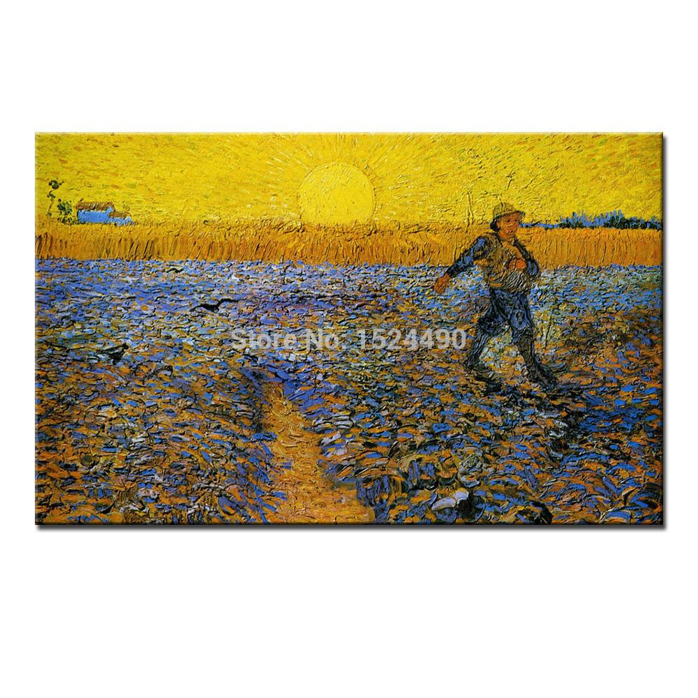 the sower of vincent van gogh hand made reproduction oil painting on canvas wall art for living room home decoration