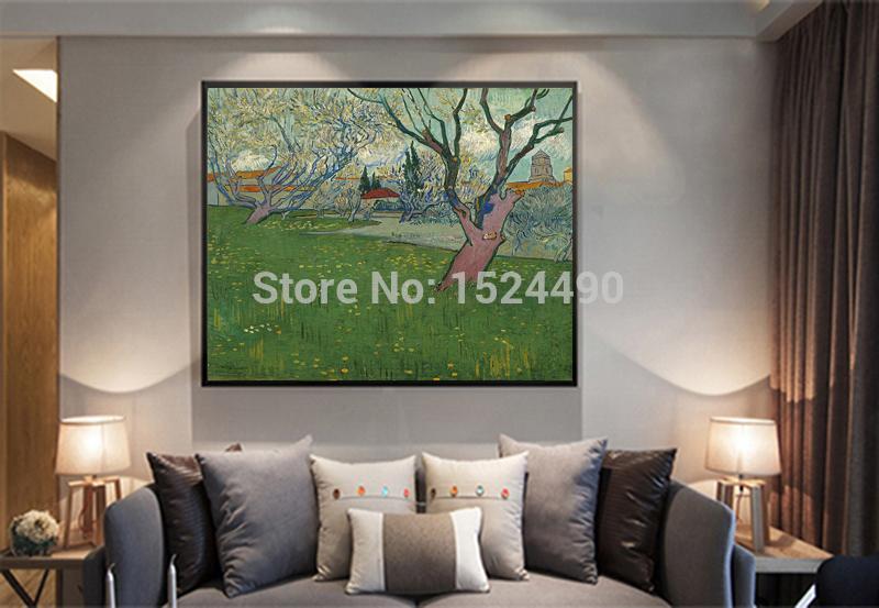 vincent van gogh orchard in bloom with view of arles oil painting on canvas home decoration art pictures 40x50cm