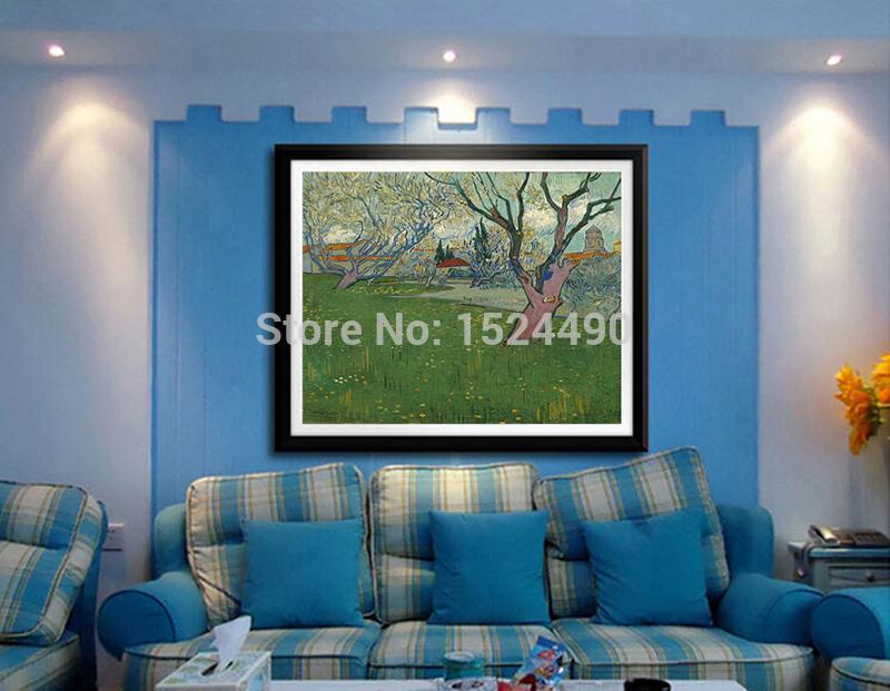 vincent van gogh orchard in bloom with view of arles oil painting on canvas home decoration art pictures 40x50cm