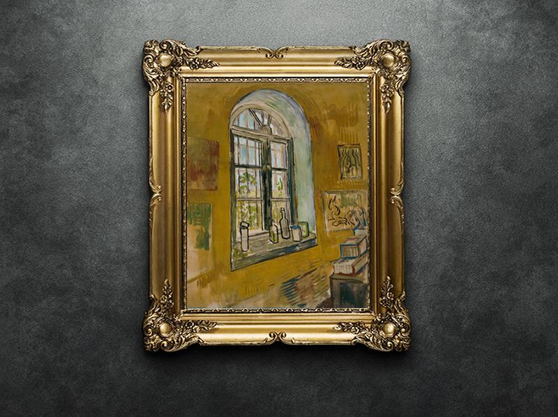 vincent van gogh painting st remy nursing home window oil painting canvas home decoration art pictures 40x50cm