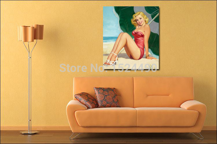 Sexy Marilyn Monroe Hand Painted Oil Painting On Canvas Wall