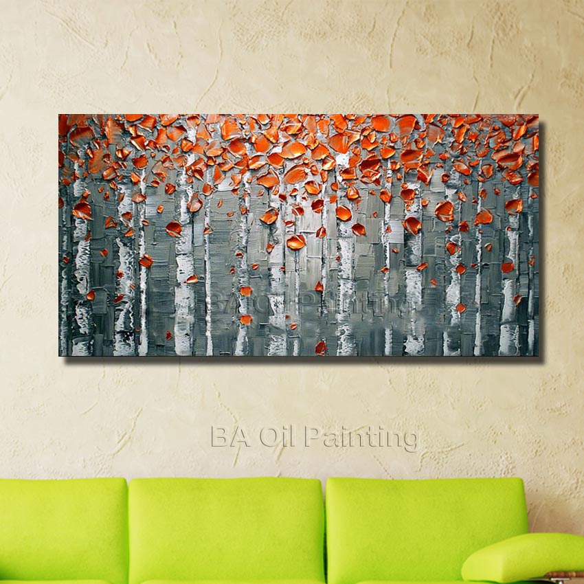 big size modern hand painted flower canvas oil painting picture cuadros wall art home decor for living room no frame