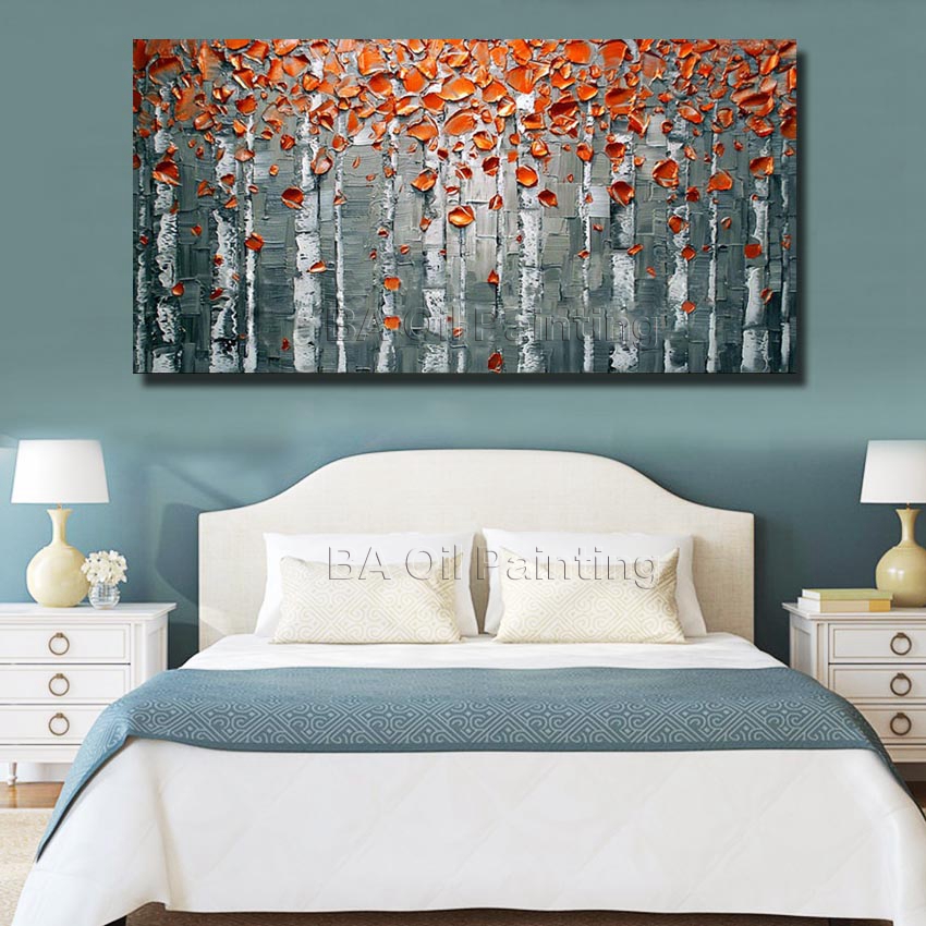 big size modern hand painted flower canvas oil painting picture cuadros wall art home decor for living room no frame