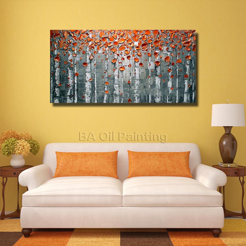 big size modern hand painted flower canvas oil painting picture cuadros wall art home decor for living room no frame