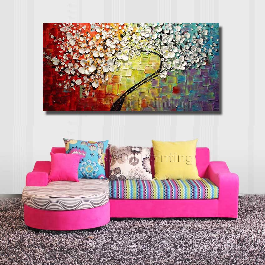 wall art abstract paintings modern oil painting on canvas home decoration living room pictures handpainted no framed hf0010