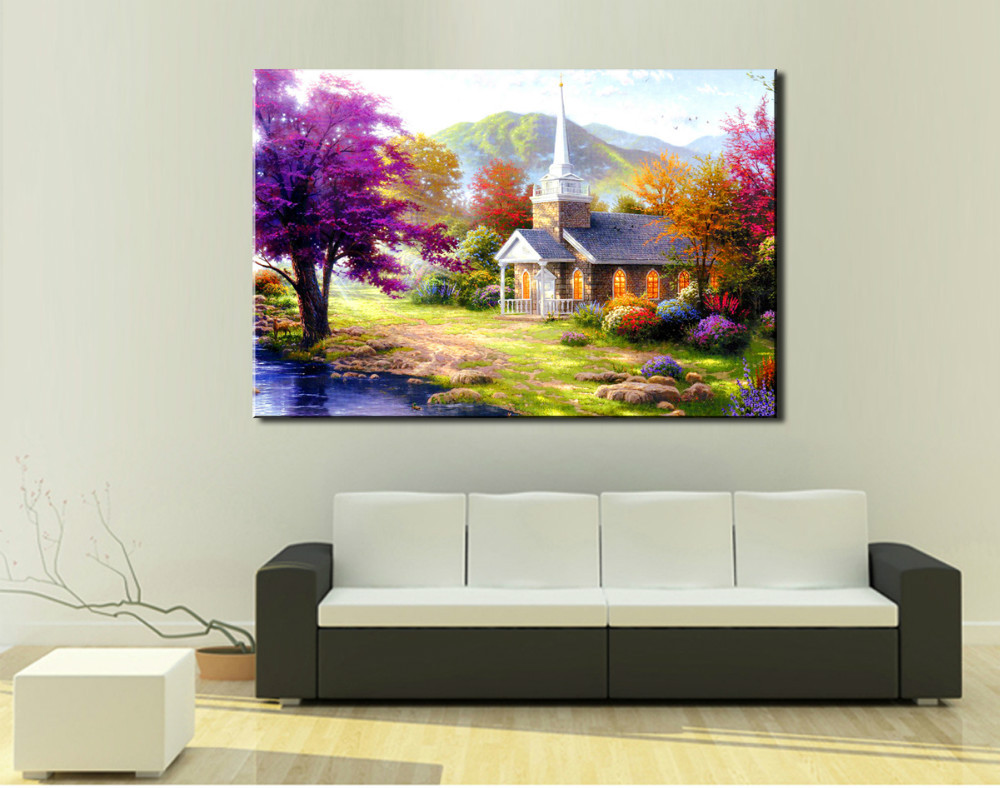 1 piece inside the mountain hut hd canvas print painting on canvas wall pictures