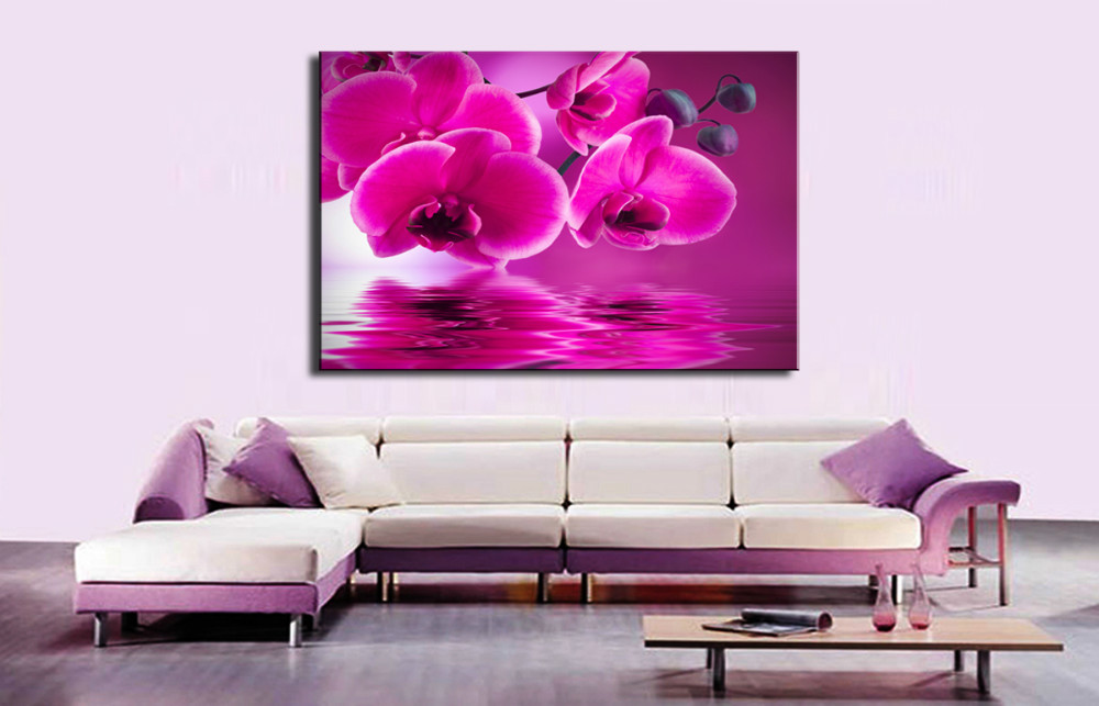 1 piece sell modern wall painting beautiful orchid home decorative art the picture paint on canvas printing