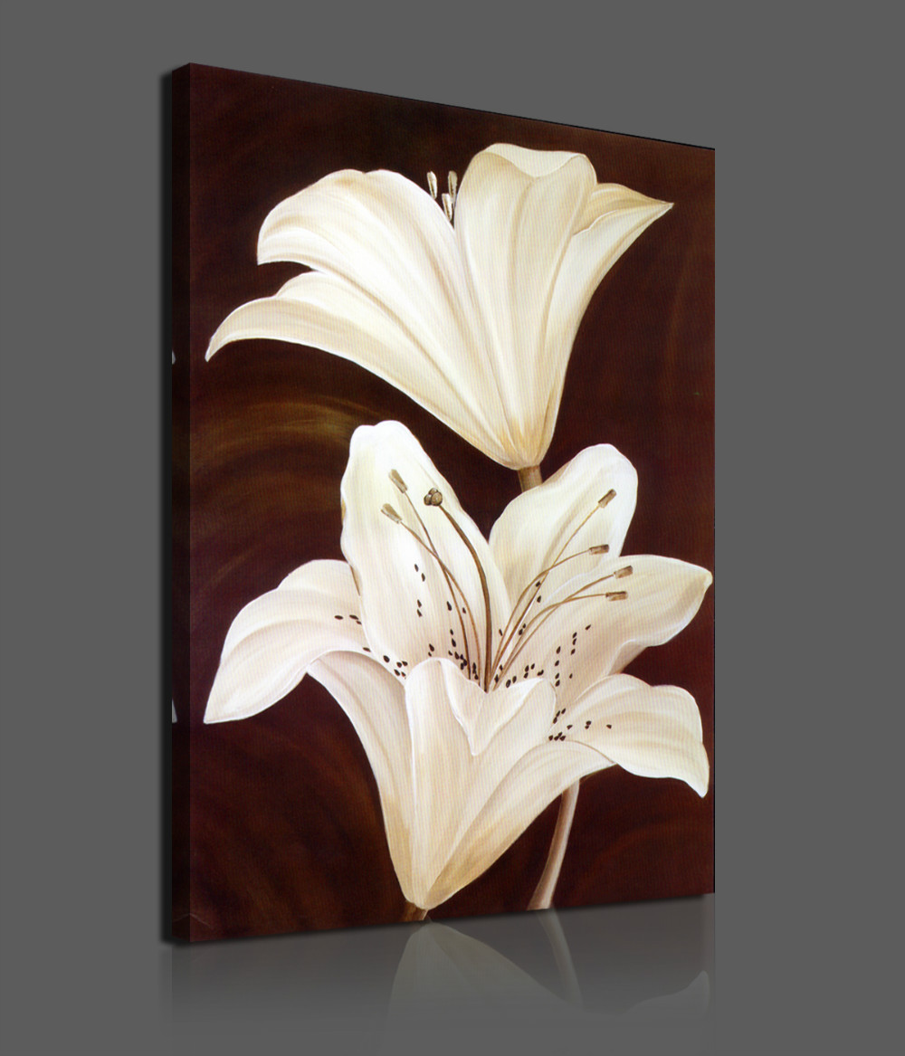 1 piece/set pure lily hd picture home decoration painting on canvas for living room