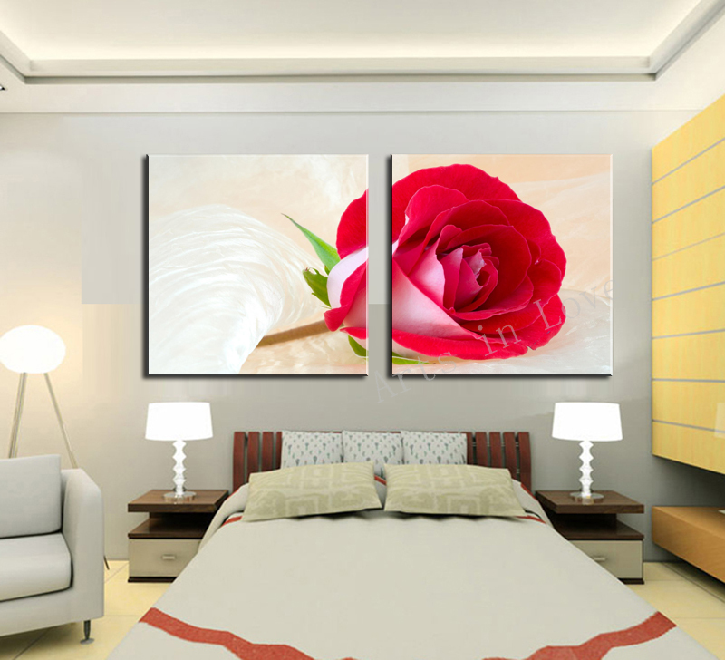 2 pane flower gift print painting canvas large art hd picture home decoration for living room modern painting