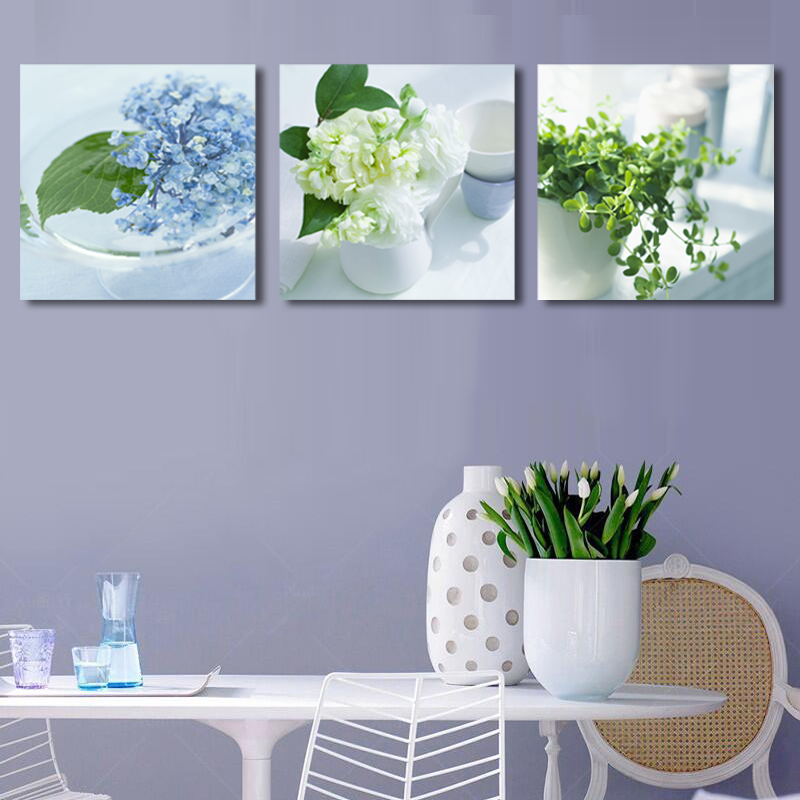 3 panels/set flowers picture printed on canvas print painting artwork home decoration painting (unframed)