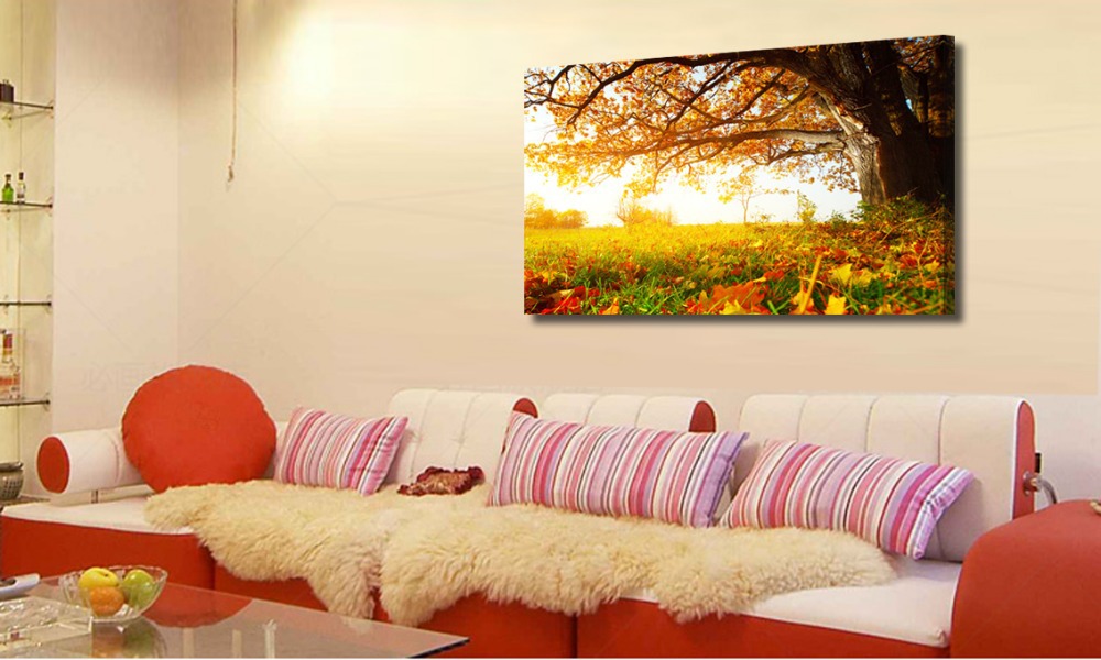 beautiful autumn maple ,1 panel/set hd canvas print painting artwork,, decorative painting h01751d-n