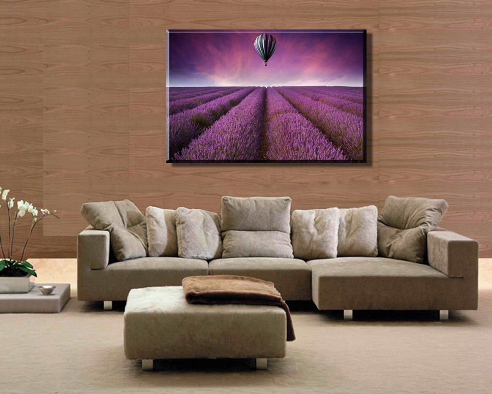 beautiful lavender original and air balloons , 1 panel/set hd canvas print painting artwork, , whole h00251d-n