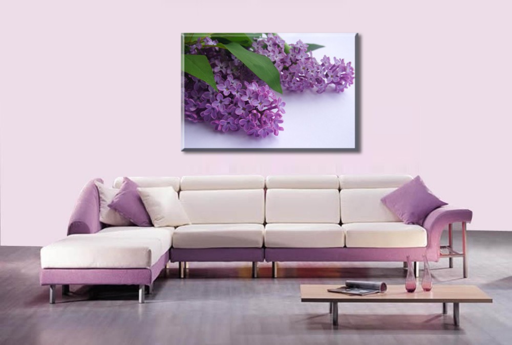 beautiful purple flowers ,1 panel/set hd canvas print painting artwork,, decorative painting h00251d-n
