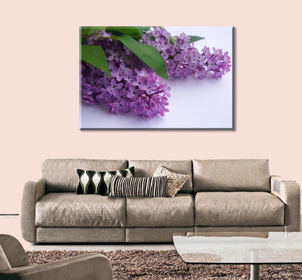 beautiful purple flowers ,1 panel/set hd canvas print painting artwork,, decorative painting h00251d-n