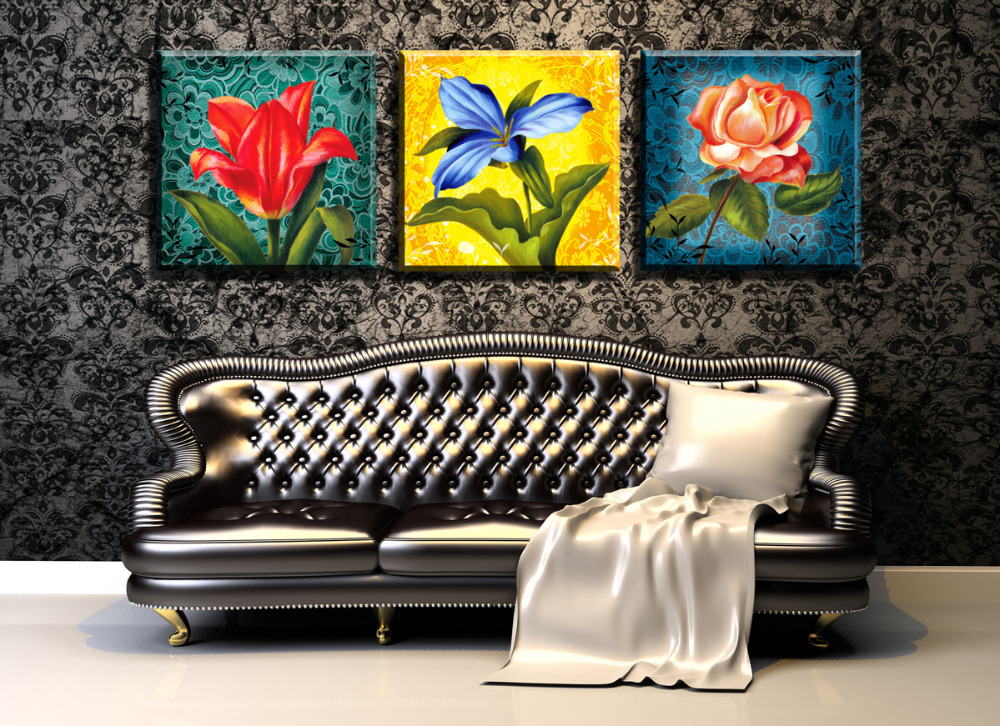 beautiful roses 3 panels/set picture hd canvas print painting artwork sell decorative painting