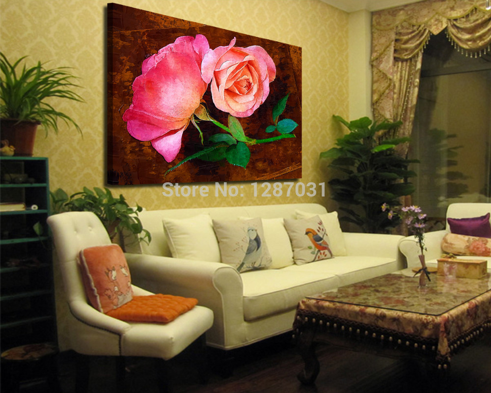 pai 1 piece abstract painting flowers of modern home decoration prints classical oil painting picture printed on canvas 40x60cm