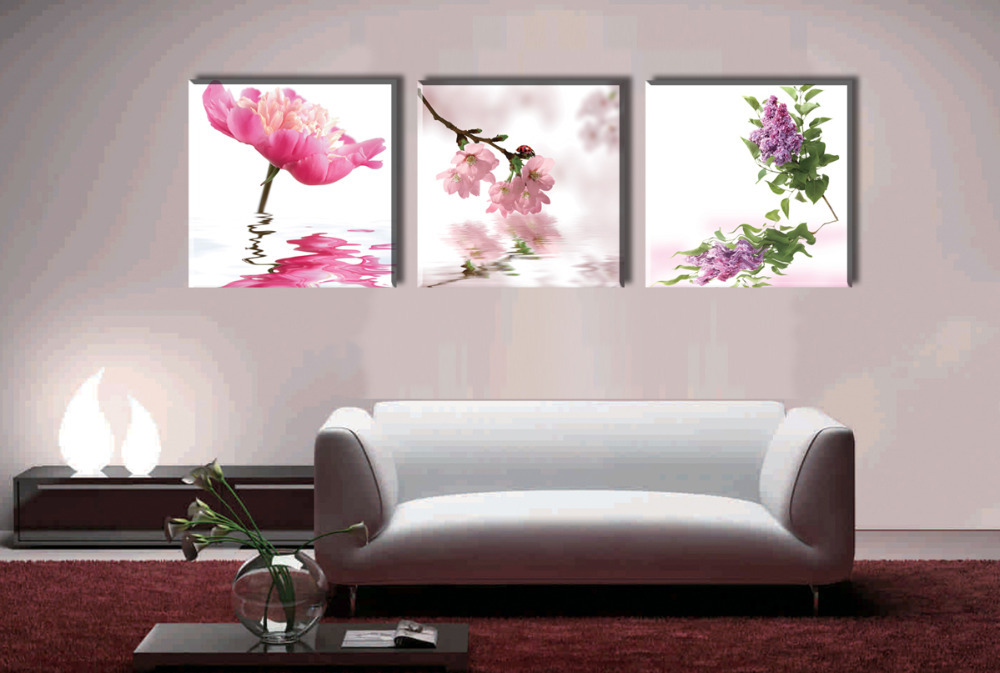 plum flower 3 panels/set hd picture canvas print painting artwork sell decorative painting