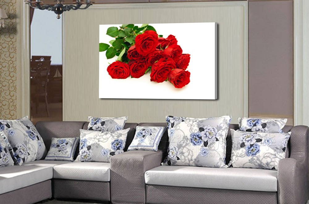romantic roses ,1 panel/set hd canvas print painting artwork, decorative painting of living roomdecorative painting h00251d-n