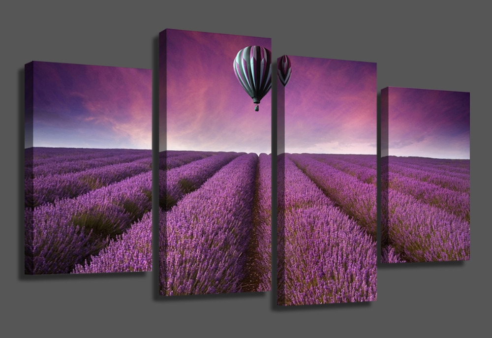 the beautiful yellow lilies 4 panels/set hd canvas print painting artwork wall art the picture.