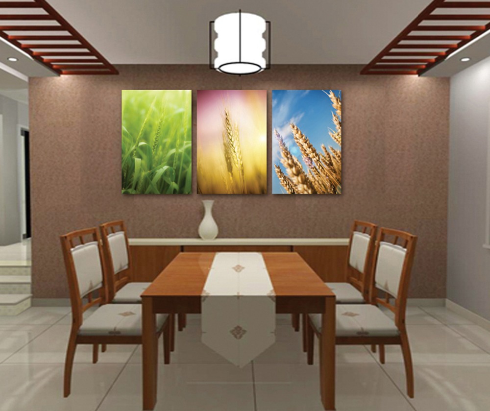 wheat 3 panels/set hd picture canvas print painting artwork home decorative painting