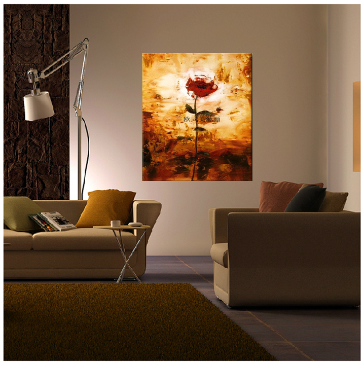 handmade painting home decorative oil painting picture no frame mural entranceway vertical rose impression flowers